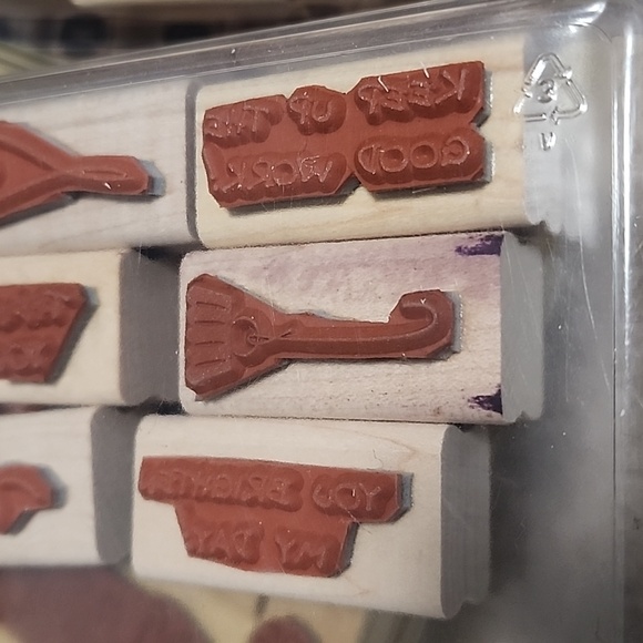 Retired Stampin Up! Take Shape Wood Mount Stampin Set, Pre-Owned - Picture 3 of 4